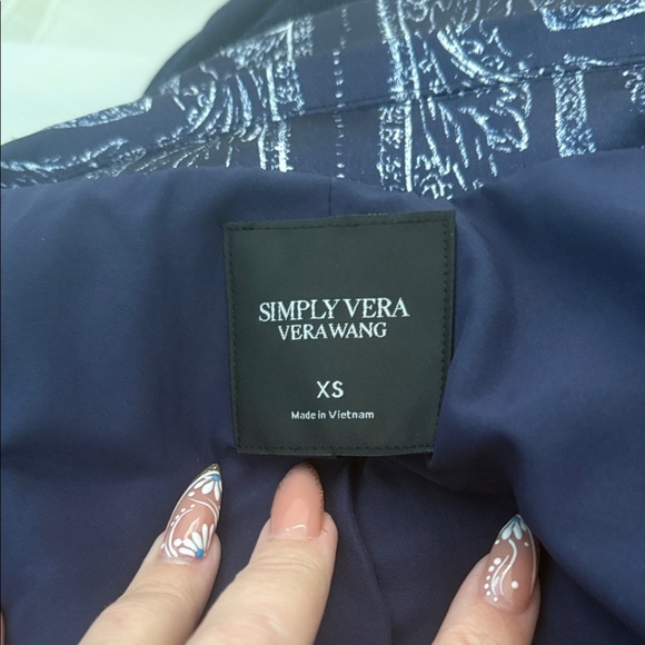 Navy Patterned Jacket - Picture 9 of 10